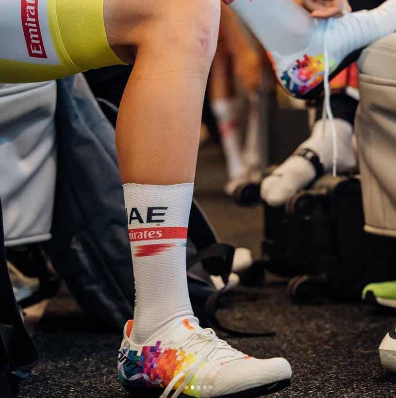 Tadej Tour de France hand-painted DMT Victory Shoes - Tadej Pogacar ...